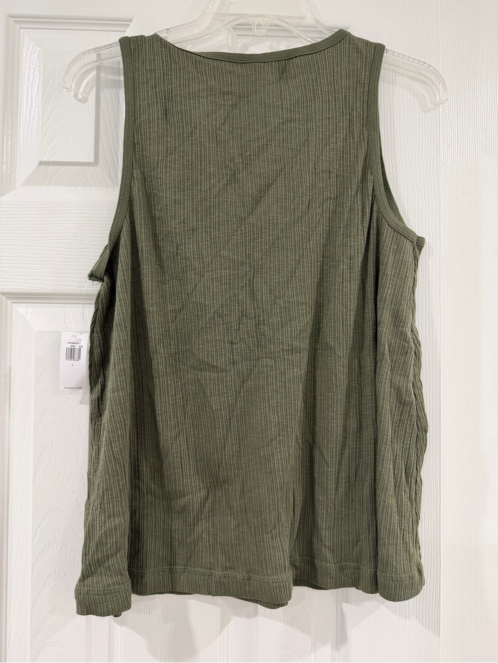 Old Navy Olive Green Ribbed Lace-Up Tank Top - Picture 2 of 5